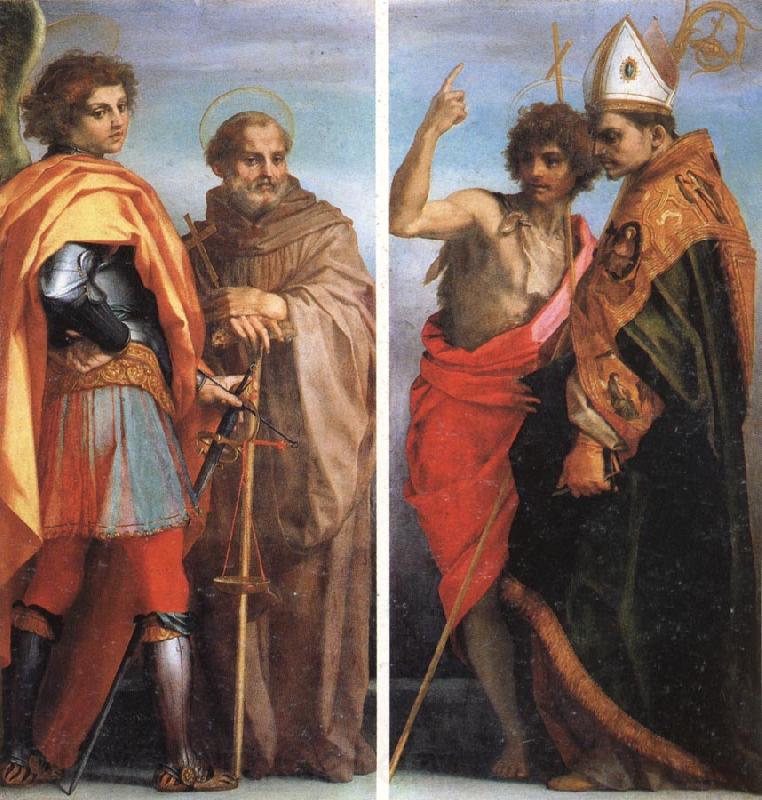 Andrea del Sarto SS.Michael the Archangel and John Gualbert SS.John the Baptist and Bernardo degli berti Spain oil painting art